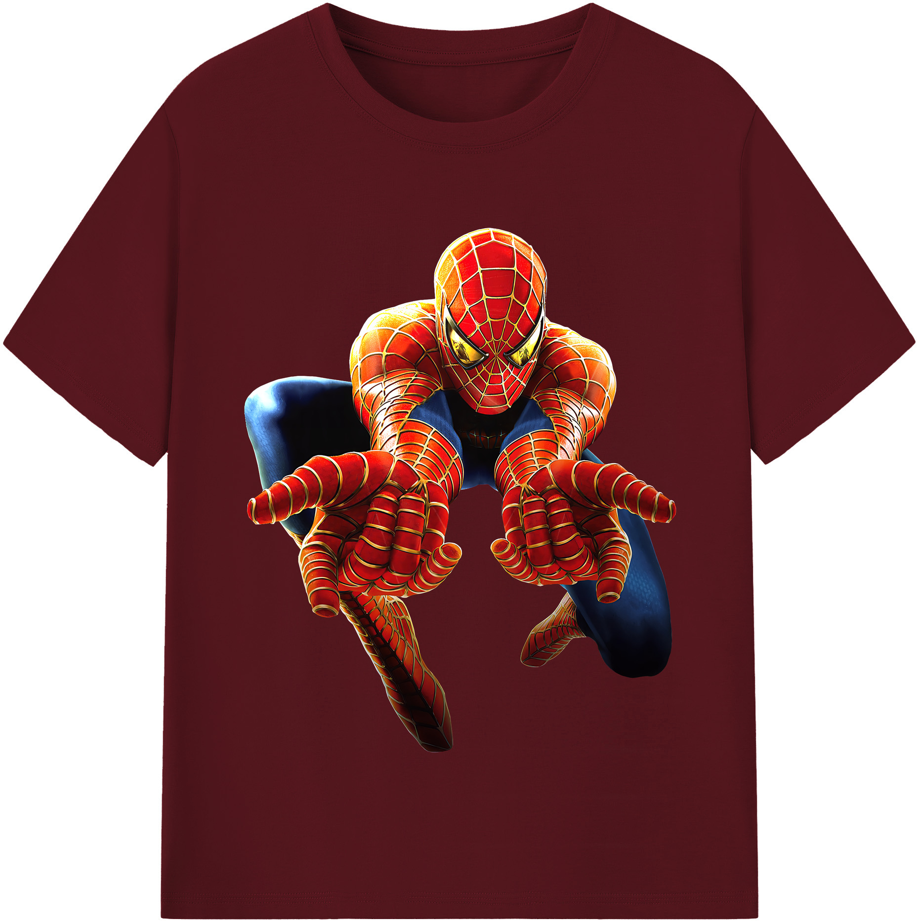 （画像用） Spider Man スパイダーマン 綿100％半袖Tシャツ（フロントプリント）